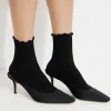 Dynamite Lettuce Edge Crew Socks Black Sale