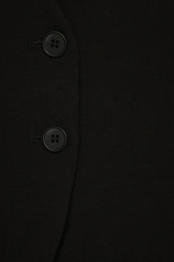 Dynamite Long Flyaway Vest Black Discount