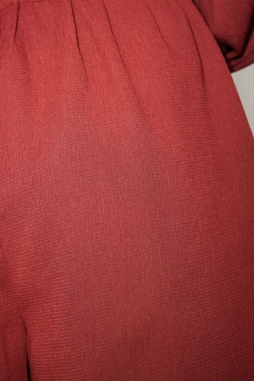 Dynamite Mabel Flowy Shorts Burgundy Flash Sale