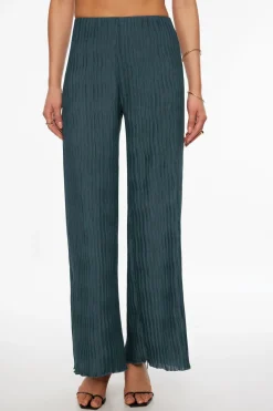 Dynamite Malika Crinkled Wide Leg Pants Blue Best