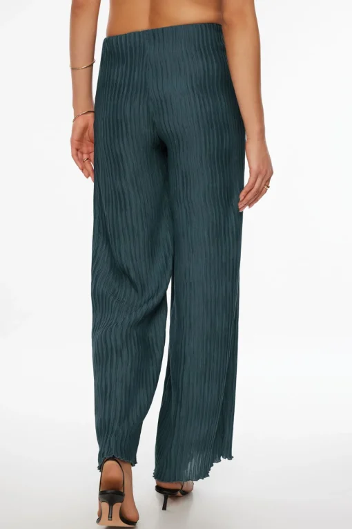 Dynamite Malika Crinkled Wide Leg Pants Blue Best
