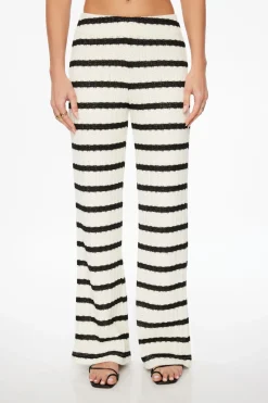 Dynamite Malika Crochet Wide Leg Pants Brown Discount