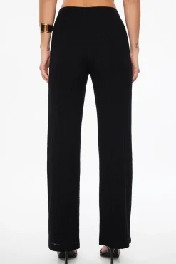 Dynamite Malika Crochet Wide Leg Pants Black Cheap