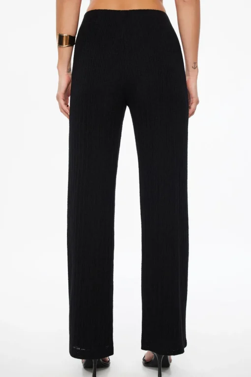 Dynamite Malika Crochet Wide Leg Pants Black Cheap