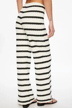 Dynamite Malika Crochet Wide Leg Pants Brown Discount