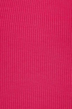 Dynamite Micro Halter Ribbed Top Pink Cheap