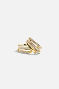 Dynamite Micro Pavé Line Huggie Earrings White Best Sale