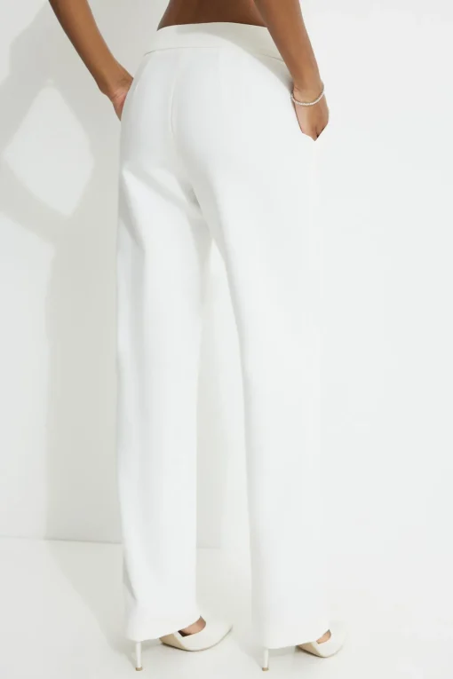 Dynamite Mid Rise Straight Leg Pants White Online