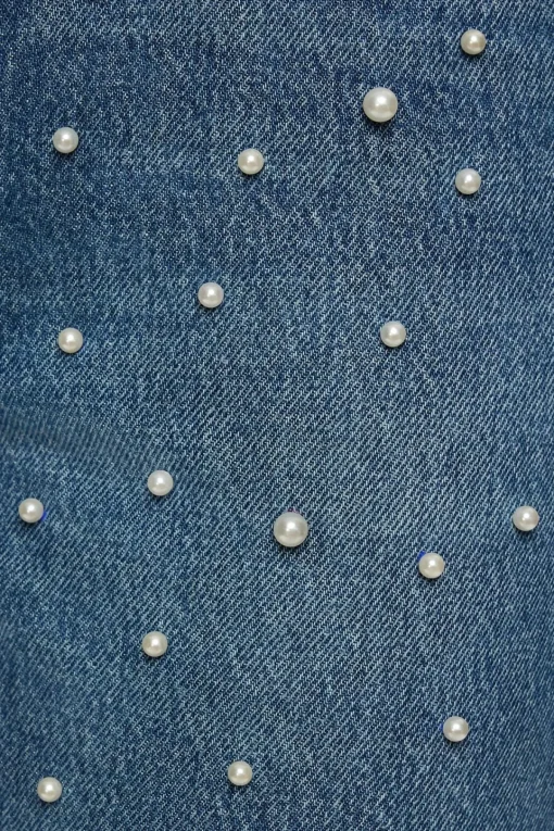 Dynamite Mika Pearl Relaxed Straight Jeans Blue Outlet