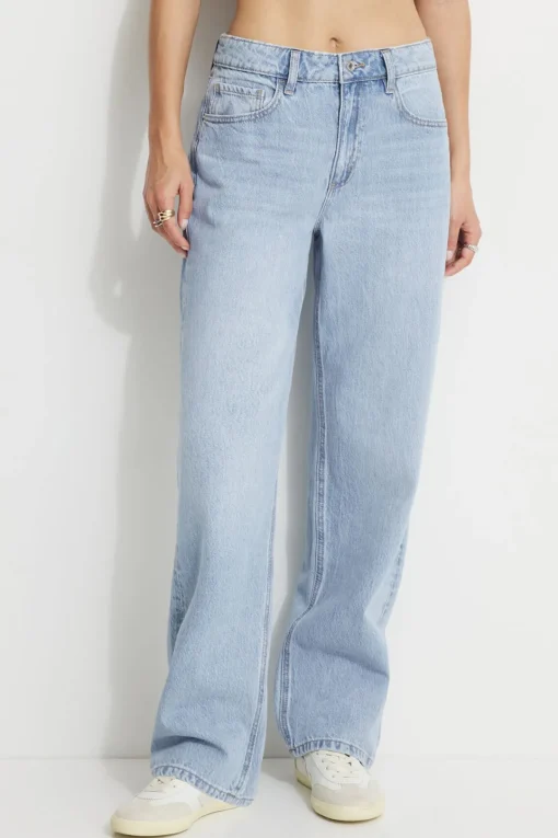 Dynamite Mika Relaxed Straight Jeans Blue Sale