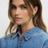Dynamite Mini Hammered Drop Earrings Grey Store