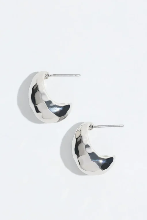 Dynamite Mini Hammered Drop Earrings Grey Store