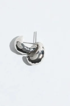 Dynamite Mini Hammered Drop Earrings Grey Store