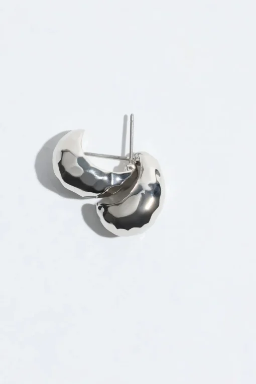 Dynamite Mini Hammered Drop Earrings Grey Store