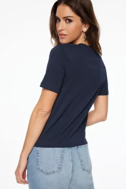 Dynamite Nala Crewneck T-Shirt Blue New