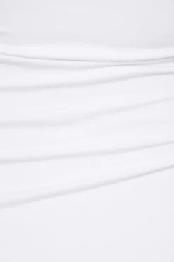 Dynamite Off Shoulder Tunic Slit Top White Cheap