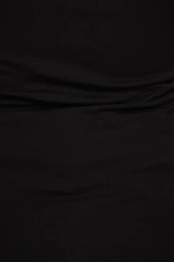 Dynamite Off Shoulder Tunic Slit Top Black Fashion