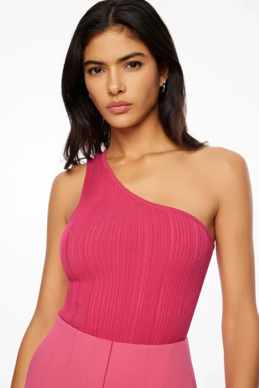 Dynamite One Shoulder Tank Top Pink Shop