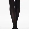 Dynamite Opaque Sheer Tights Black New