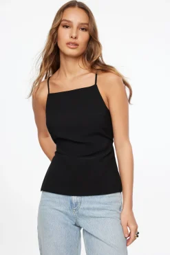Dynamite Open Back Apron Top Black Best Sale