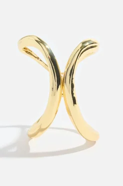 Dynamite Open Curve Cuff Bracelet Yellow Hot