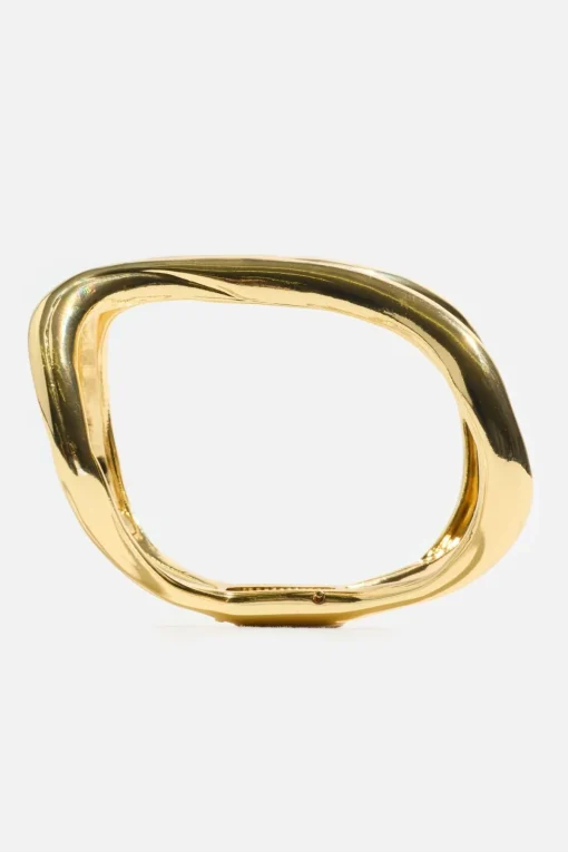 Dynamite Open Curve Cuff Bracelet Yellow Hot