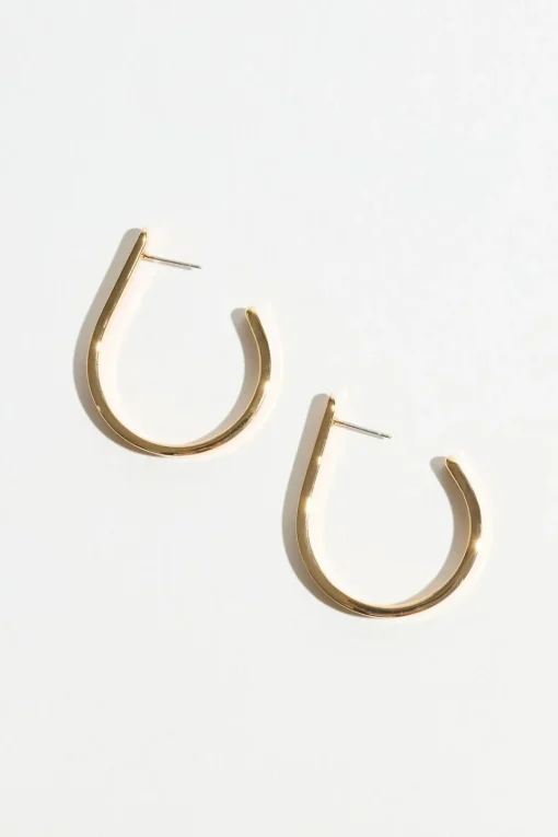 Dynamite Open Loop Hoop Earrings Yellow Discount