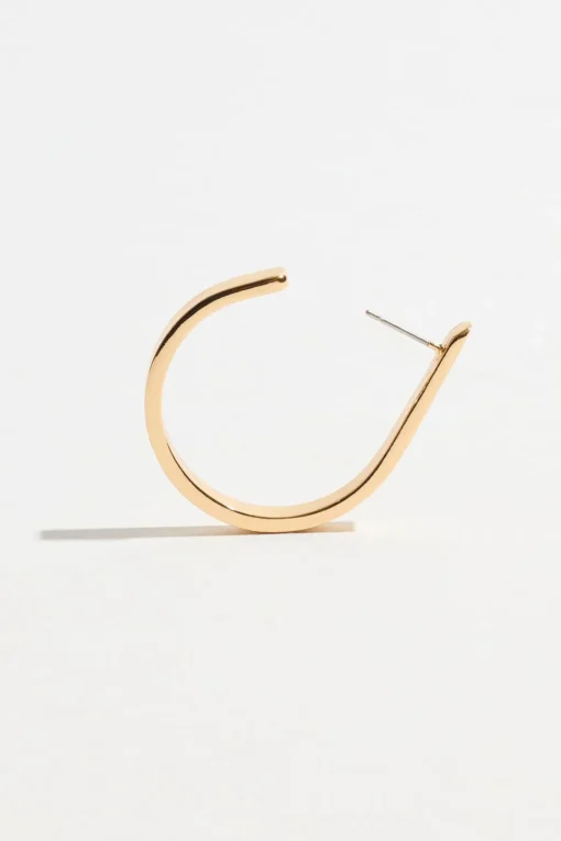 Dynamite Open Loop Hoop Earrings Yellow Discount