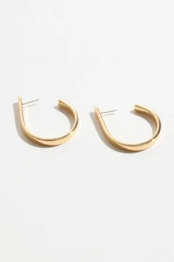 Dynamite Open Loop Hoop Earrings Yellow Discount