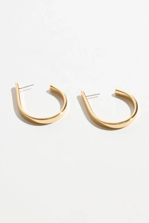 Dynamite Open Loop Hoop Earrings Yellow Discount