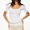 Dynamite Open Ovals Chain Belt Yellow Outlet