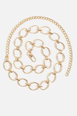 Dynamite Open Ovals Chain Belt Yellow Outlet