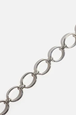 Dynamite Open Ovals Chain Belt Grey Flash Sale