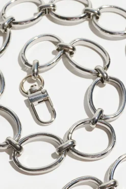 Dynamite Open Ovals Chain Belt Grey Flash Sale