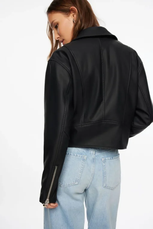 Dynamite Oversized Biker Jacket Black Outlet
