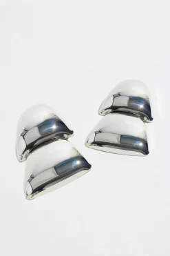 Dynamite Oversized Double Trapezoid Earrings Gray Discount