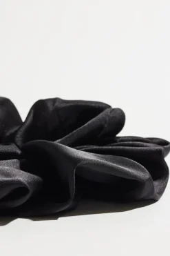 Dynamite Oversized  Satin Scrunchie Black Outlet