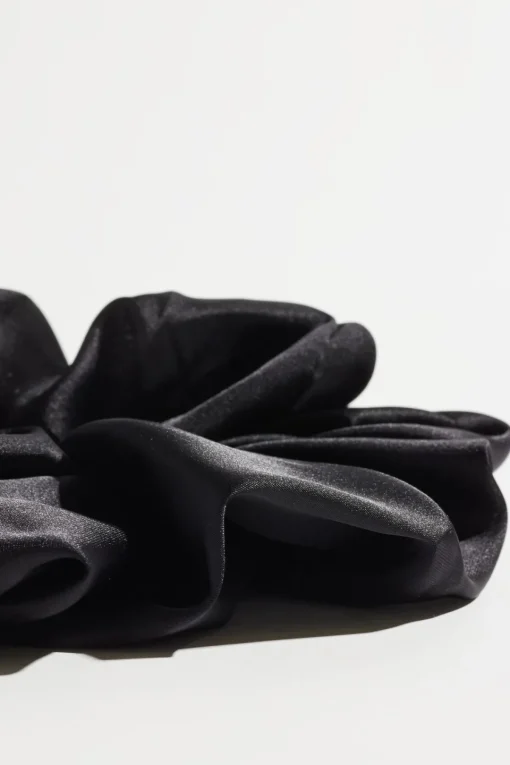 Dynamite Oversized  Satin Scrunchie Black Outlet