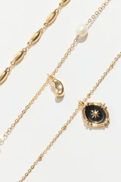 Dynamite 3-Pack Celestial Charms & Pearl Necklaces White Store