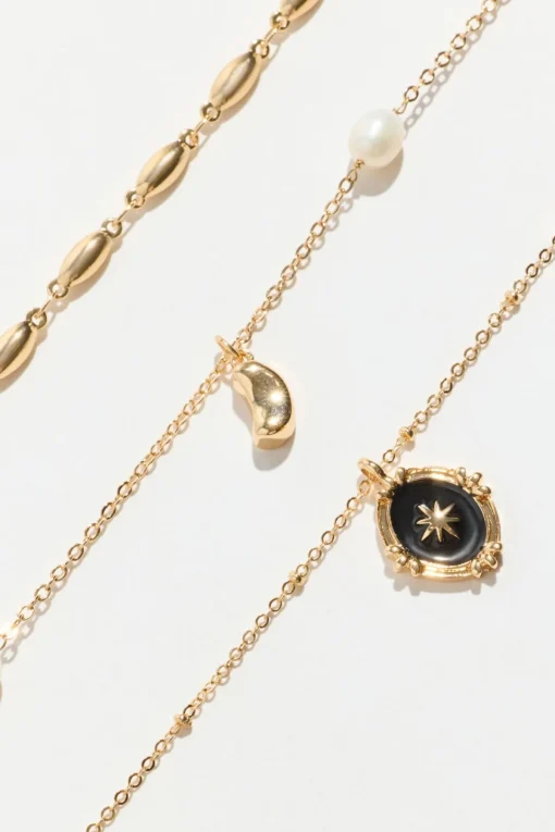 Dynamite 3-Pack Celestial Charms & Pearl Necklaces White Store