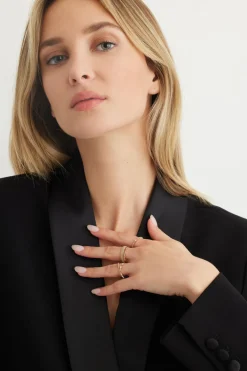 Dynamite 10-Pack Delicate Gem & Pearl Rings Yellow Discount