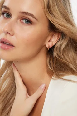 Dynamite 3-Pack Gradient Vintage Hoop Earrings White Cheap