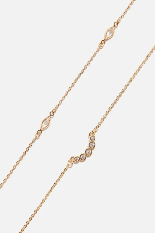 Dynamite 2-Pack Marquise Pave Necklaces White Shop