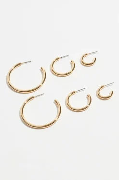 Dynamite 3-Pack Trio Hoop Earrings Yellow Store