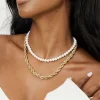 Dynamite 2-Pack Twist Rope & Pearl Necklaces White Outlet