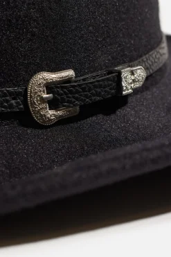 Dynamite Pin-Buckle Cowboy Hat Black Clearance