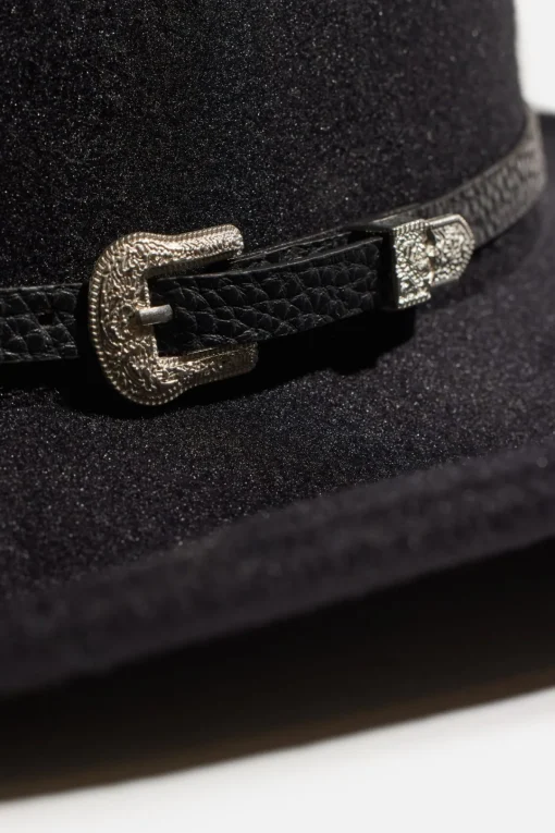 Dynamite Pin-Buckle Cowboy Hat Black Clearance