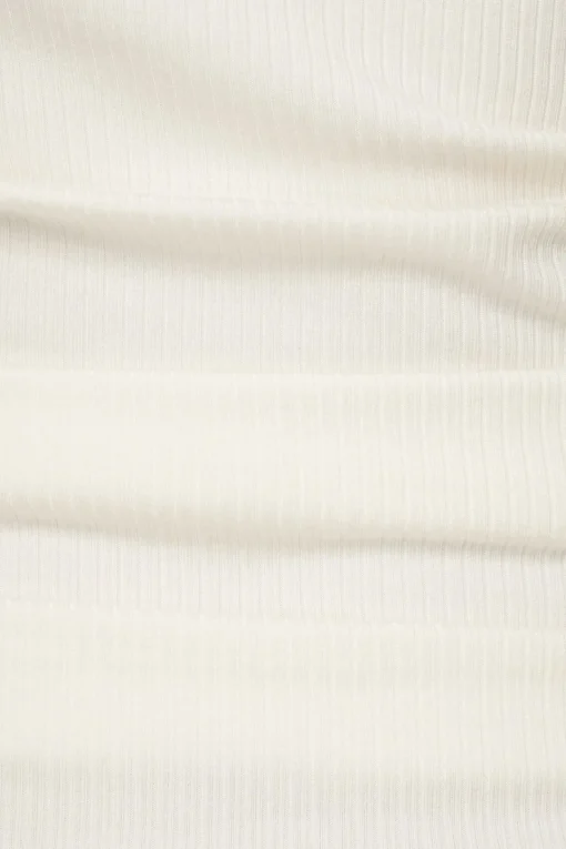 Dynamite Pleated Ribbed Tube Top White Best