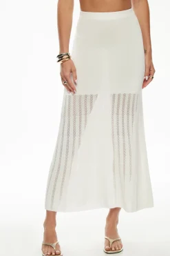 Dynamite Pointelle Maxi Skirt White Store
