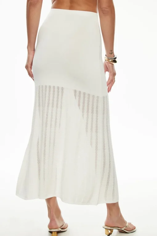 Dynamite Pointelle Maxi Skirt White Store